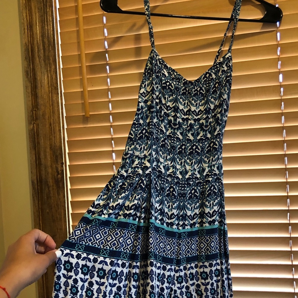 Hollister Blue and White Romper